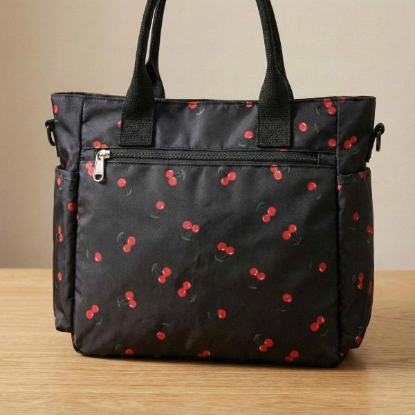 Black Cherry Messenger Bag for Pin Display — ita bag detail view