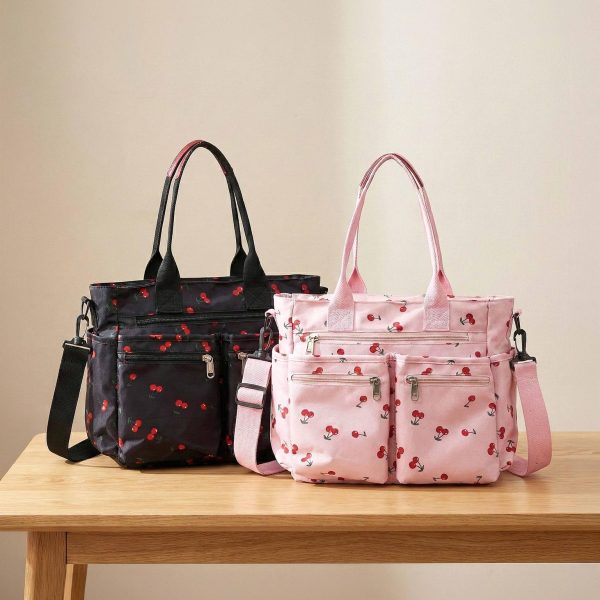 Black Cherry Messenger Bag for Pin Display — ita bag with clear display window