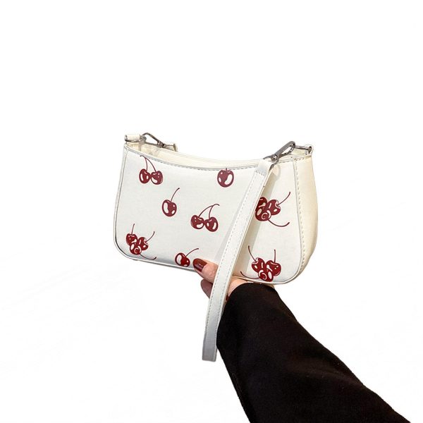 Black Cherry Shoulder Bag for Pin Display — crossbody ita bag detail view
