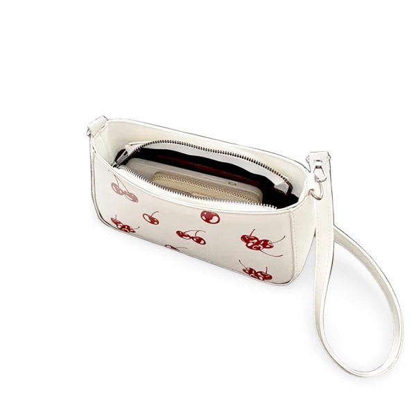 Black Cherry Shoulder Bag for Pin Display — crossbody ita bag detail view