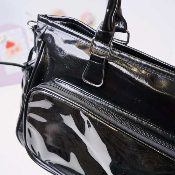 Black Ita Backpack for Photocards and Pins — ita backpack detail view
