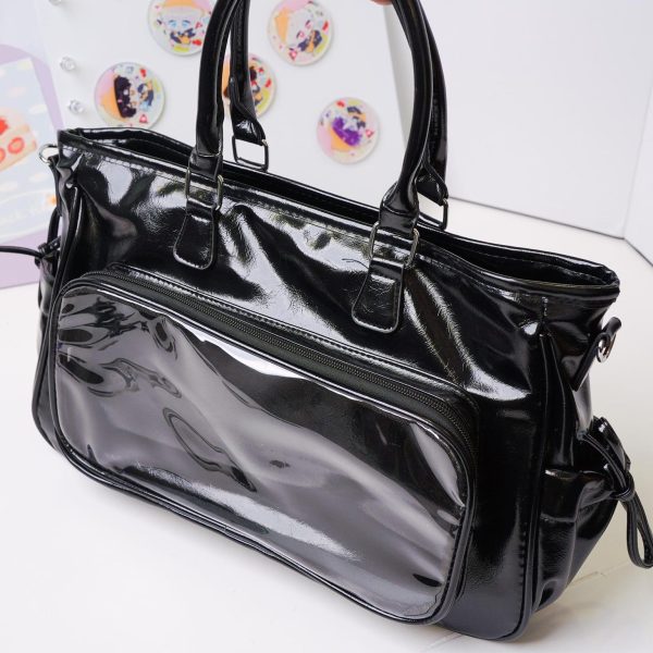 Black Ita Backpack for Photocards and Pins — ita backpack detail view