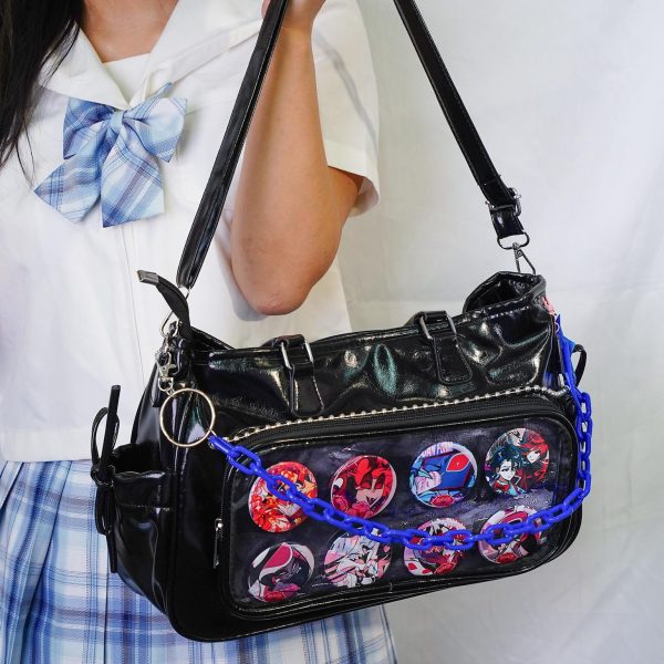 Black Ita Backpack for Photocards and Pins — ita backpack detail view