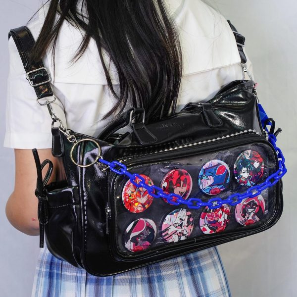 Black Ita Backpack for Photocards and Pins — ita backpack detail view