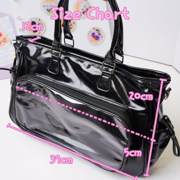 Black Ita Backpack for Photocards and Pins — ita backpack detail view