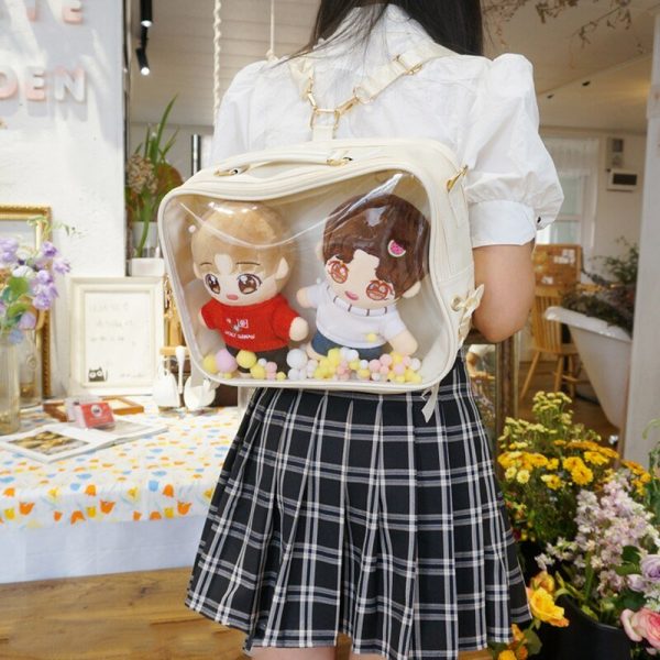 Black Ita Backpack for Plushies and Pins — ita backpack detail view