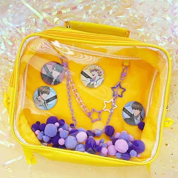 Black Ita Backpack for Plushies and Pins — ita backpack detail view
