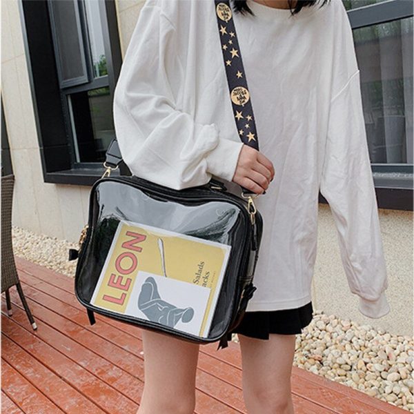 Black Ita Backpack for Plushies and Pins — ita backpack detail view