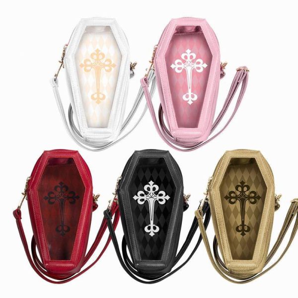 Black Ita Bag with Clear Window for Pin Display — ita bag detail view