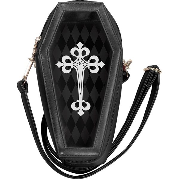 Black Ita Bag with Clear Window for Pin Display — ita bag detail view