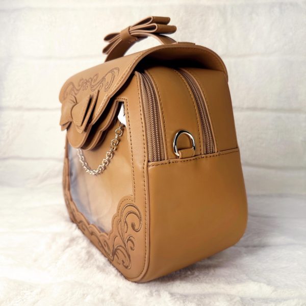 Black Ita Bag with Clear Window for Pin Display — ita bag detail view