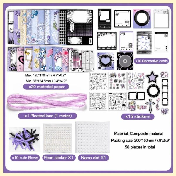 Black Kawaii Gothic Ita Crossbody Bag with Clear Window for Pin Display — crossbody ita bag detail view