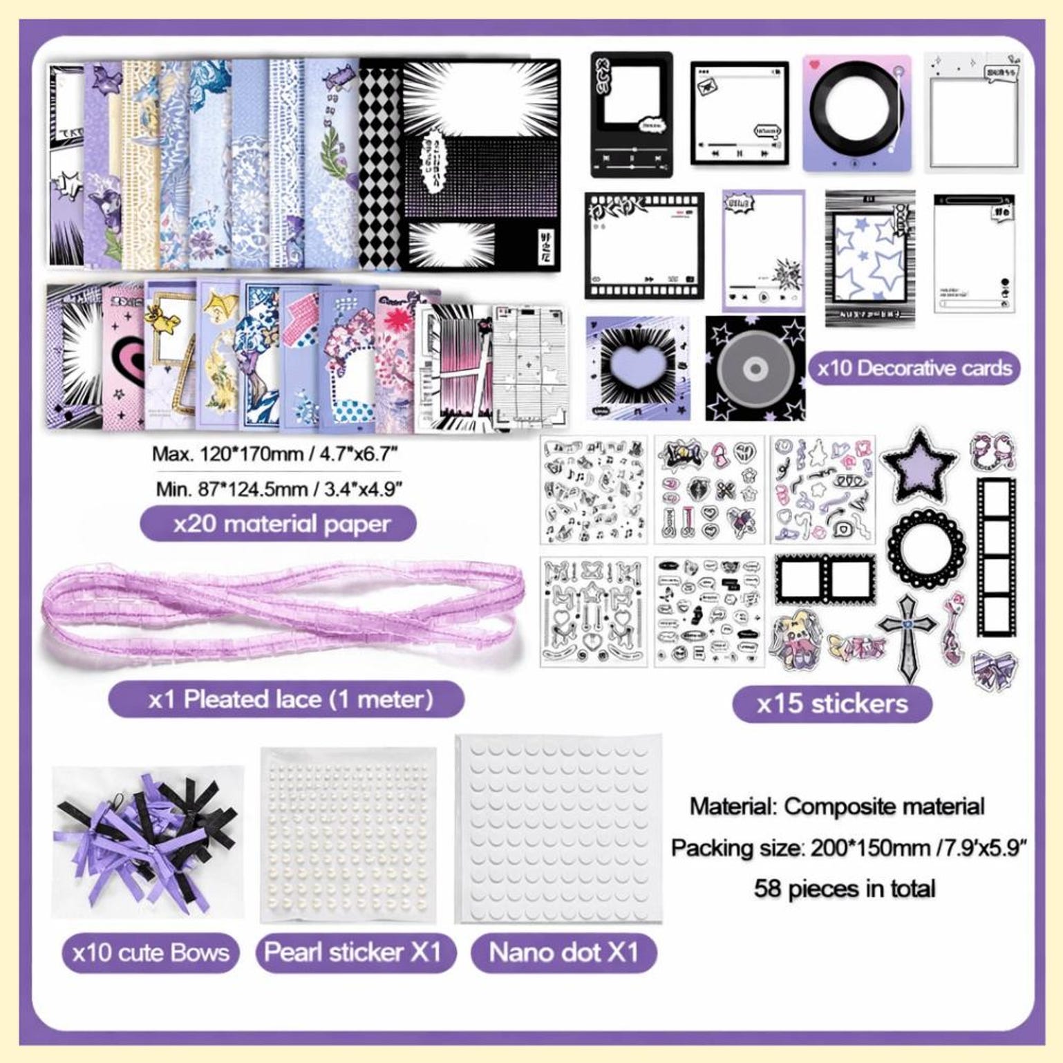 Black Kawaii Gothic Ita Crossbody Bag with Clear Window for Pin Display Black Kawaii Gothic Ita Crossbody Bag with Clear Window for Pin Display — crossbody ita bag detail view