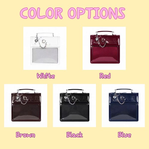 Black Kawaii Ita Backpack with Clear Window for Plushies and Pins — ita backpack detail view