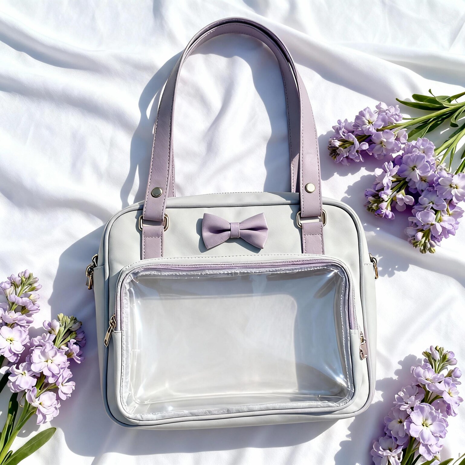 Black Kawaii Ita Handbag for Pin Display Black Kawaii Ita Handbag for Pin Display — ita bag detail view
