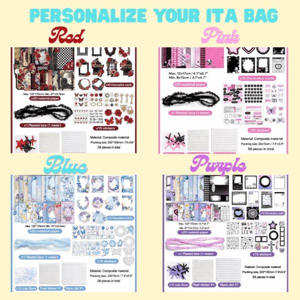 Black Kawaii Star Convertible Ita Bag with Clear Window for Pin Display — ita bag detail view
