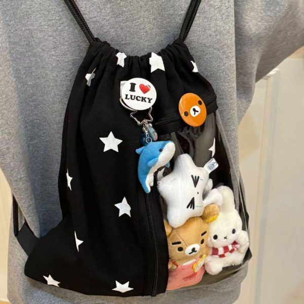 Black Ring Canvas — ita bag with clear display window