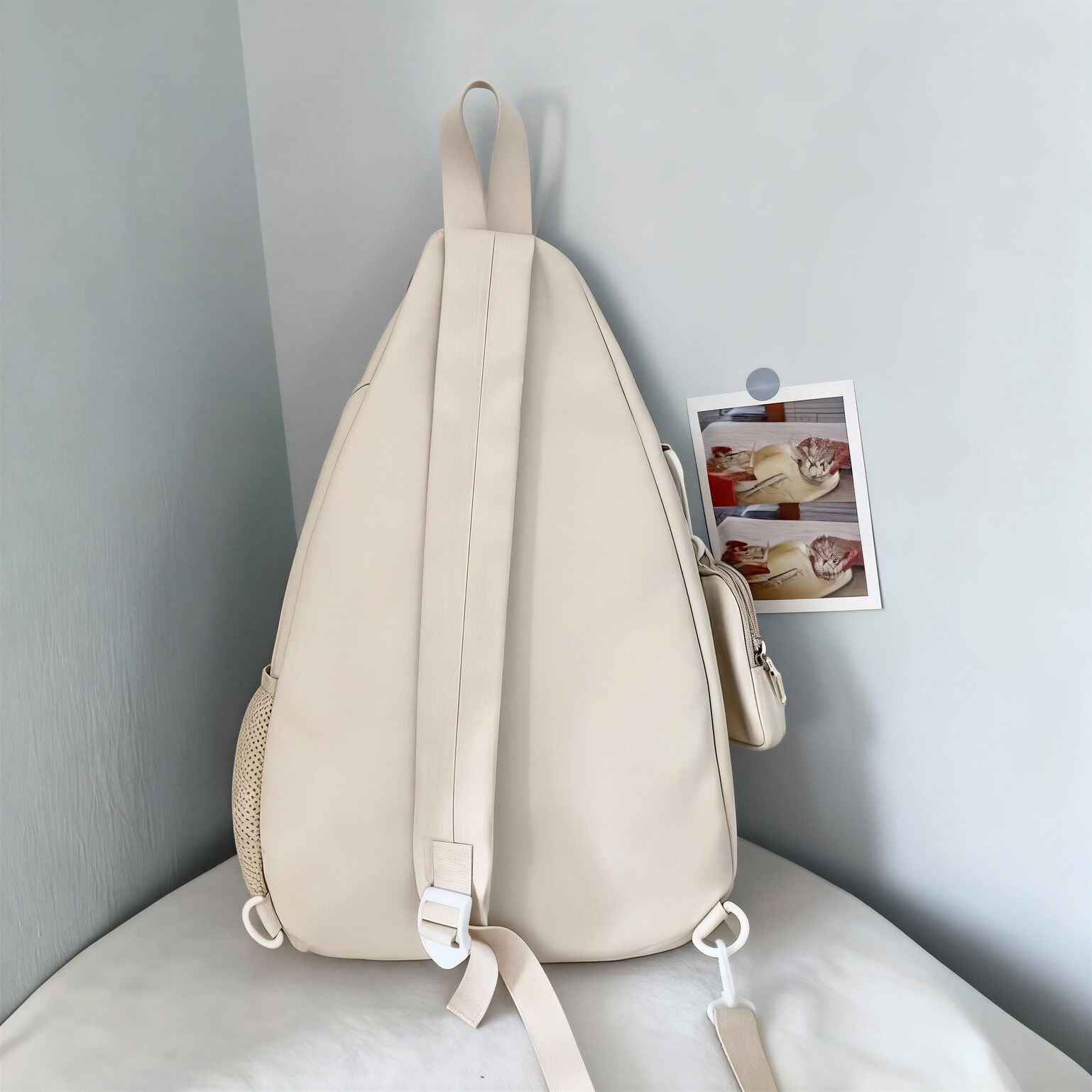 Black Y2K Ita Crossbody Bag for Plushies and Pins Black Y2K Ita Crossbody Bag for Plushies and Pins — crossbody ita bag detail view