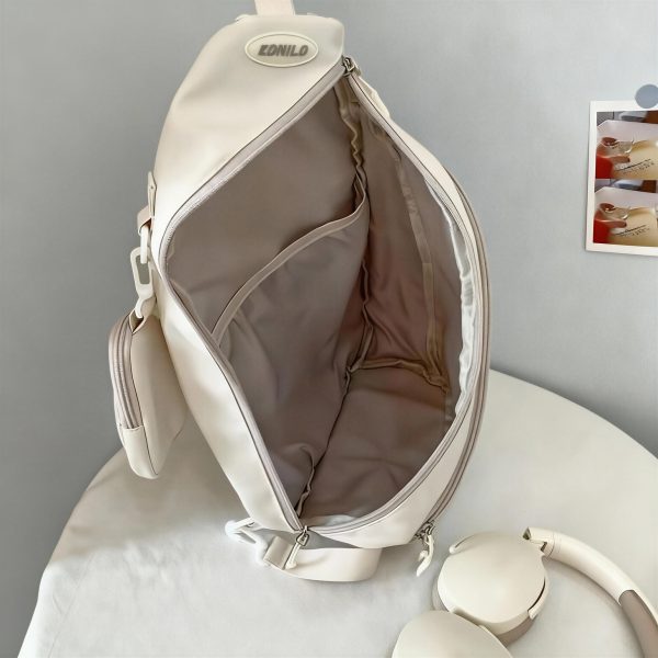 Black Y2K Ita Crossbody Bag for Plushies and Pins — crossbody ita bag detail view