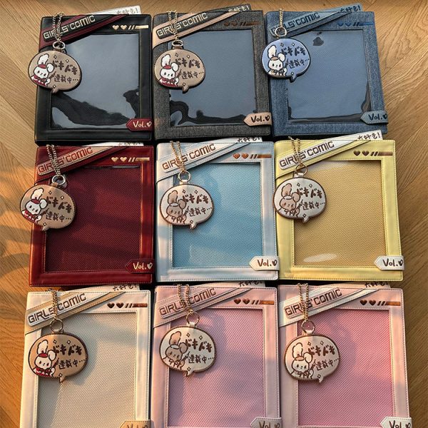 Book Convertible Ita Bag with Clear Window for Pin Display — ita bag with clear display window