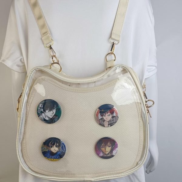 Cat Ita Backpack with Clear Window and Included Insert for Plushies and Pins — ita backpack detail view