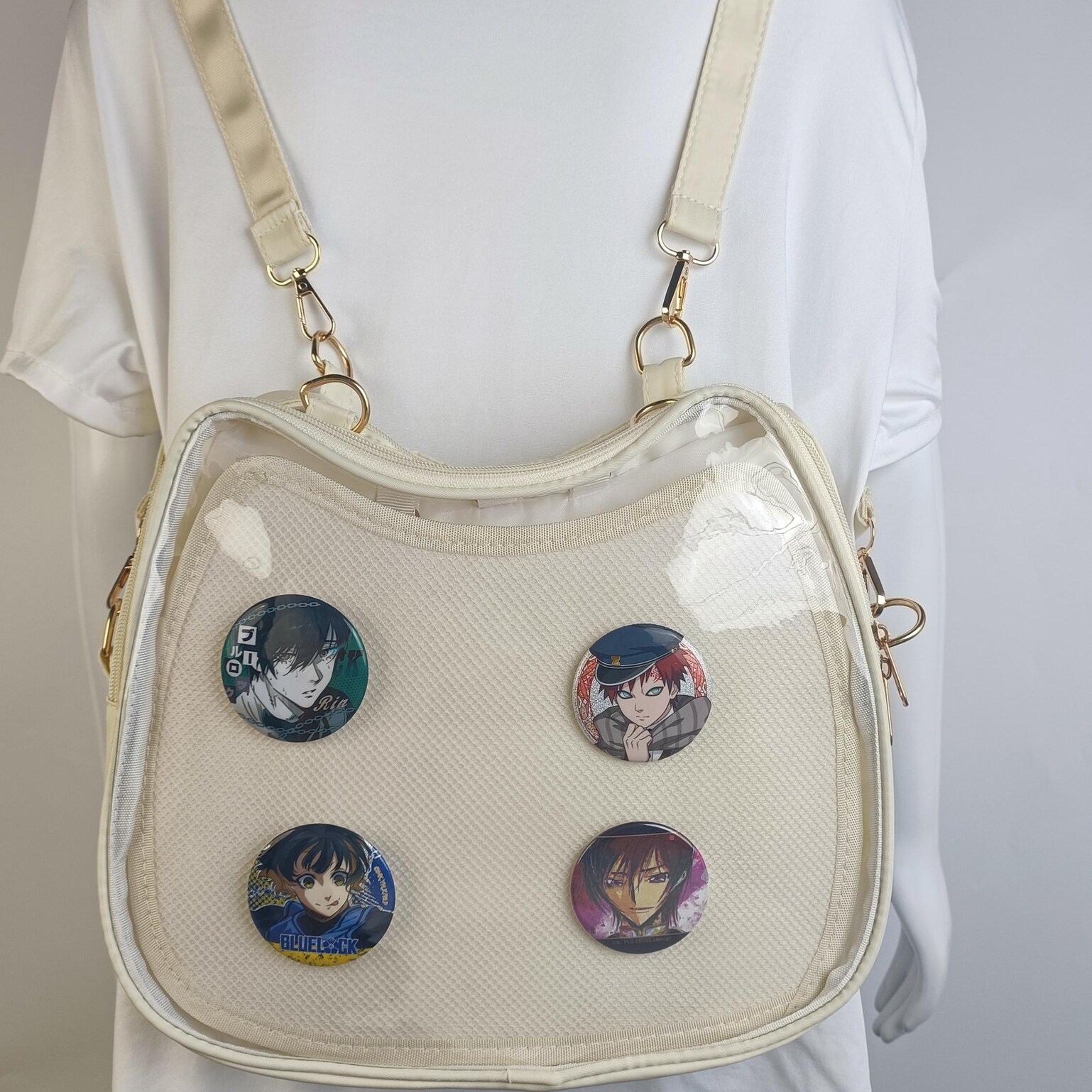 Cat Ita Backpack with Clear Window and Included Insert for Plushies and Pins Cat Ita Backpack with Clear Window and Included Insert for Plushies and Pins — ita backpack detail view