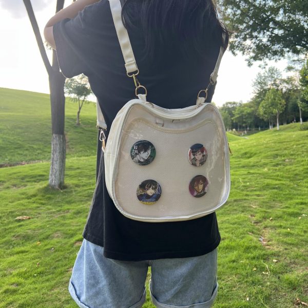 Cat Ita Backpack with Clear Window and Included Insert for Plushies and Pins — ita backpack detail view