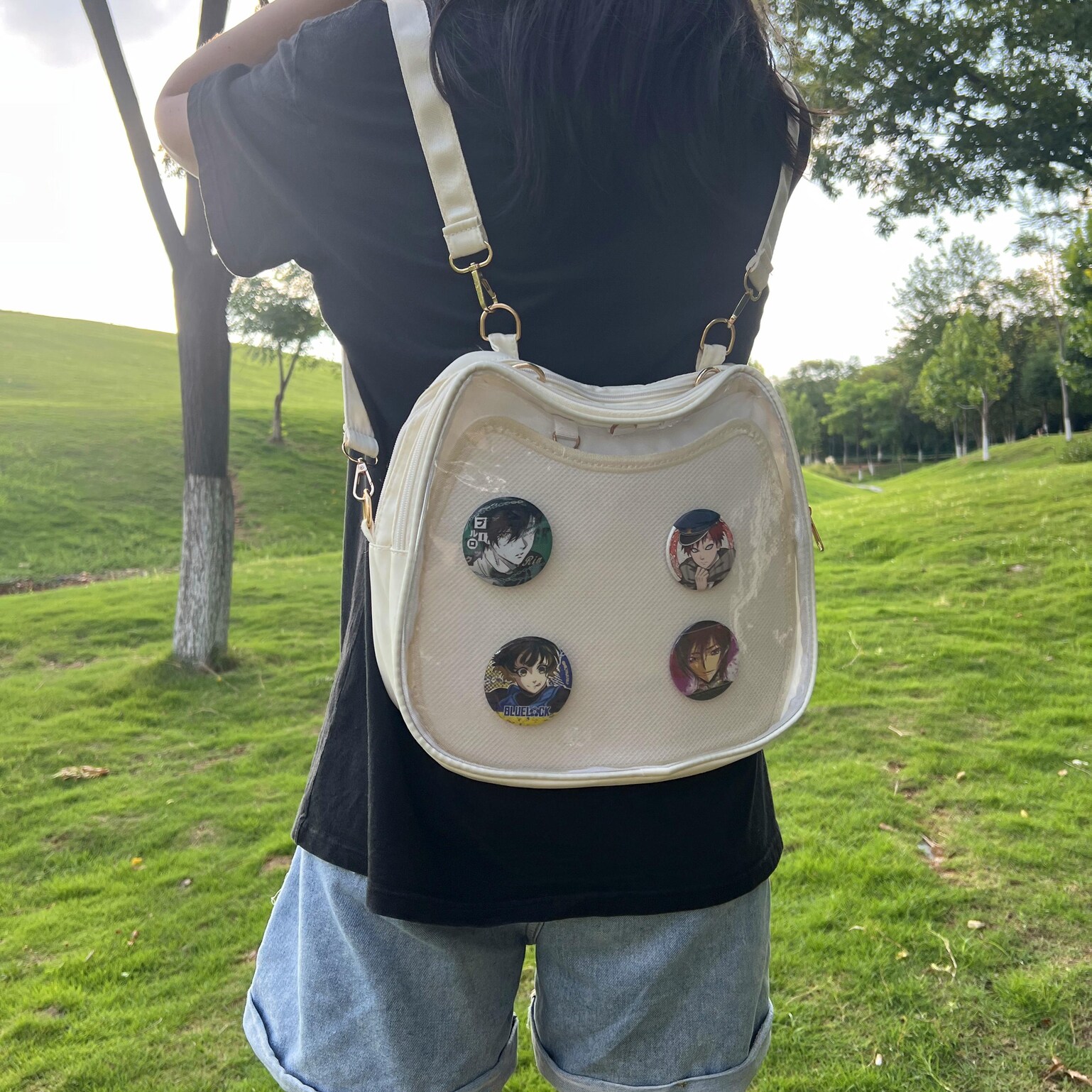 Cat Ita Backpack with Clear Window and Included Insert for Plushies and Pins Cat Ita Backpack with Clear Window and Included Insert for Plushies and Pins — ita backpack detail view