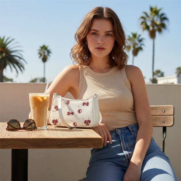 Cherry Shoulder Bag — crossbody ita bag detail view