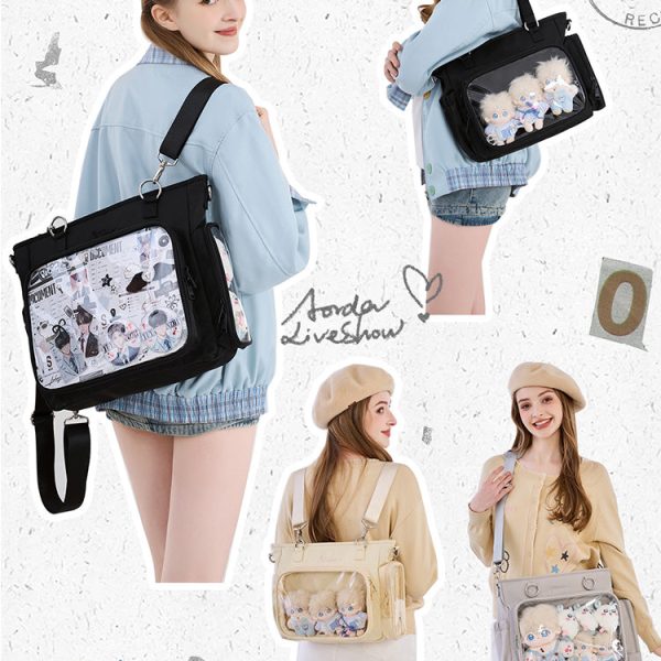 Convertible Ita Bag for Pin Display — ita bag detail view