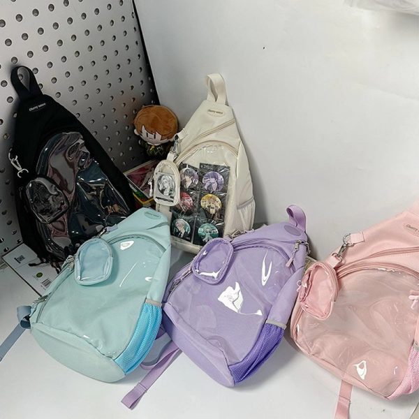 Convertible Ita Bag with Clear Window for Pin Display — ita bag with clear display window