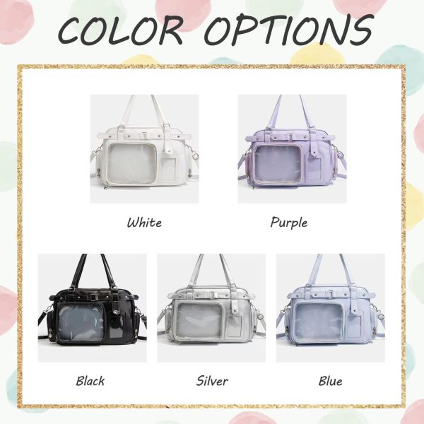 Convertible Ita Bag with Clear Window for Plushies and Pins — ita bag detail view