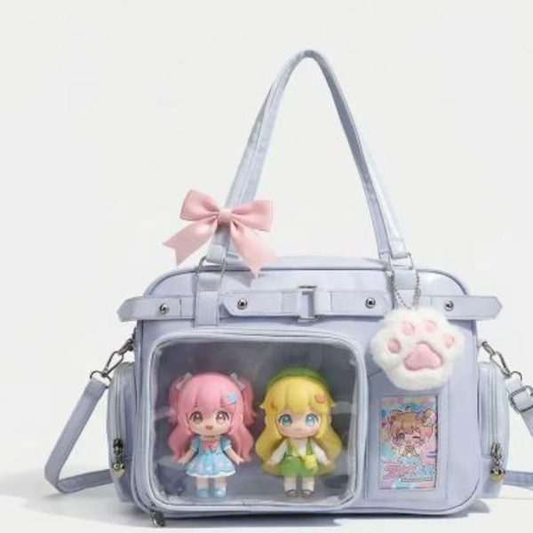 Convertible Ita Bag with Clear Window for Plushies and Pins — ita bag detail view