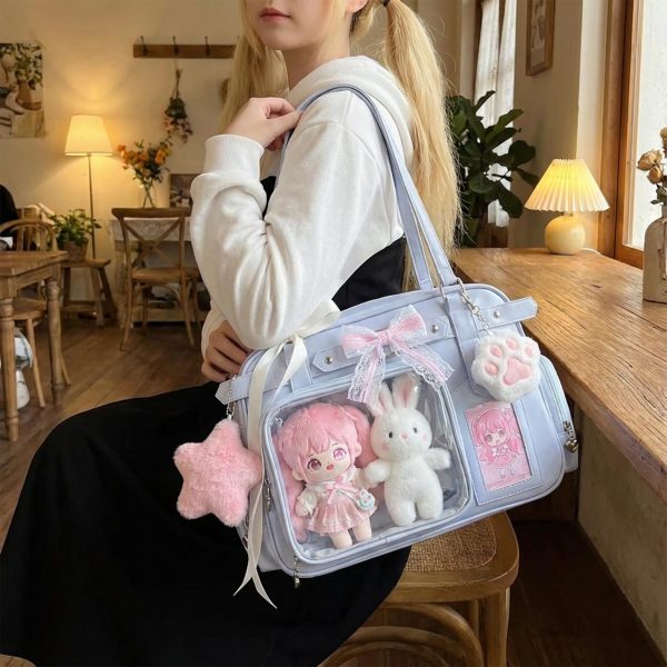 Convertible Ita Bag with Clear Window for Plushies and Pins — ita bag with clear display window