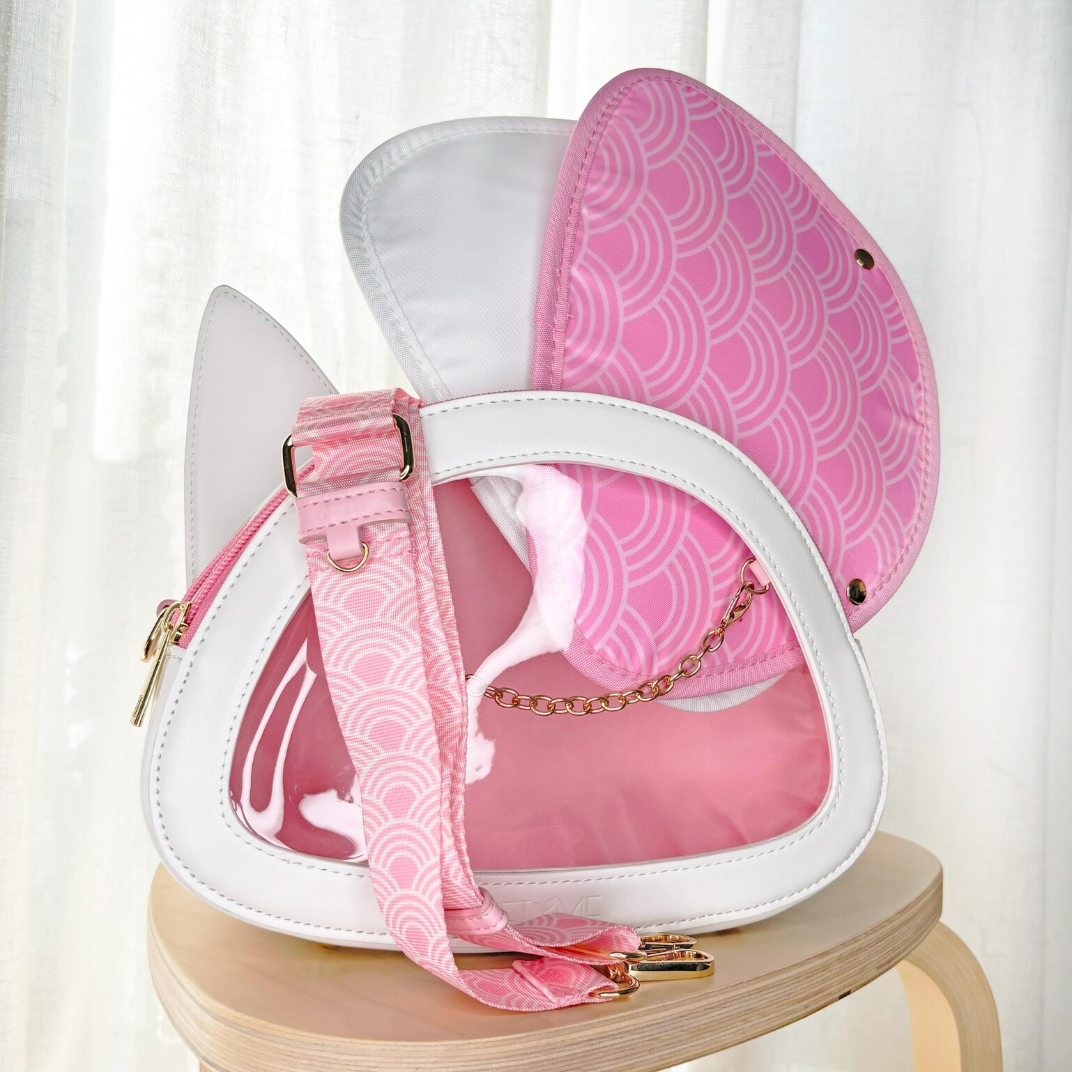 Gold Ita Bag with Clear Window Gold Ita Bag with Clear Window — ita bag detail view