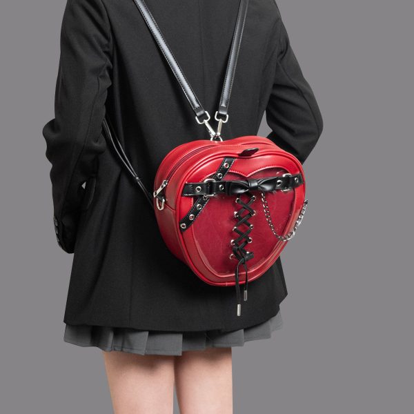 Gothic Apple Ita Backpack with Included Insert for Pin Display — ita backpack detail view