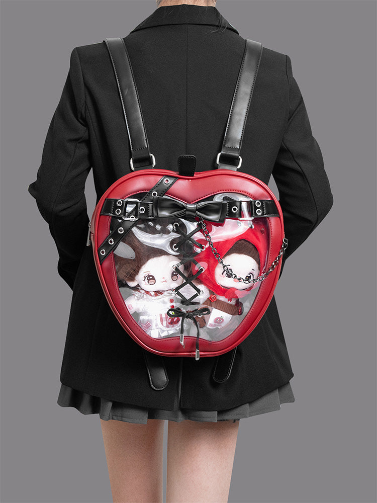 Gothic Apple Ita Backpack with Included Insert for Pin Display Gothic Apple Ita Backpack with Included Insert for Pin Display — ita backpack detail view