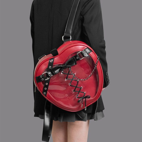 Gothic Apple Ita Backpack with Included Insert for Pin Display — ita backpack detail view