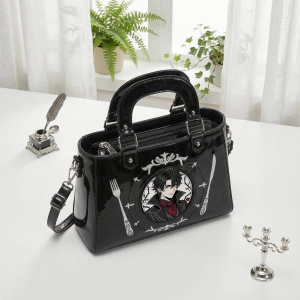 Gothic Convertible Ita Bag for Pin Display — ita bag detail view