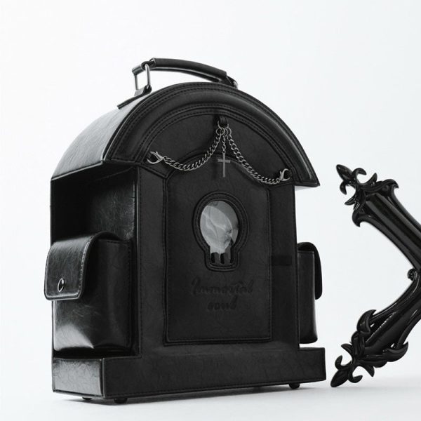 Gothic Ita Bag with Clear Window for Plushies and Pins — ita bag with clear display window