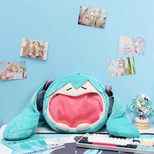 Green Kawaii Ita Backpack with Clear Window for Pin Display — ita backpack detail view