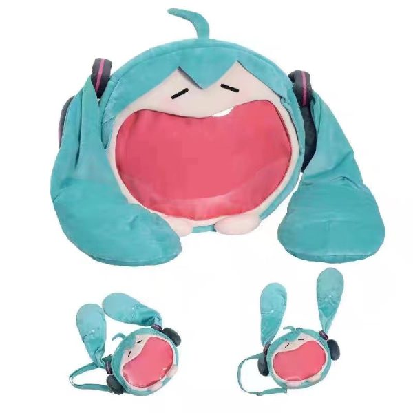 Green Kawaii Ita Backpack with Clear Window for Pin Display — ita backpack detail view