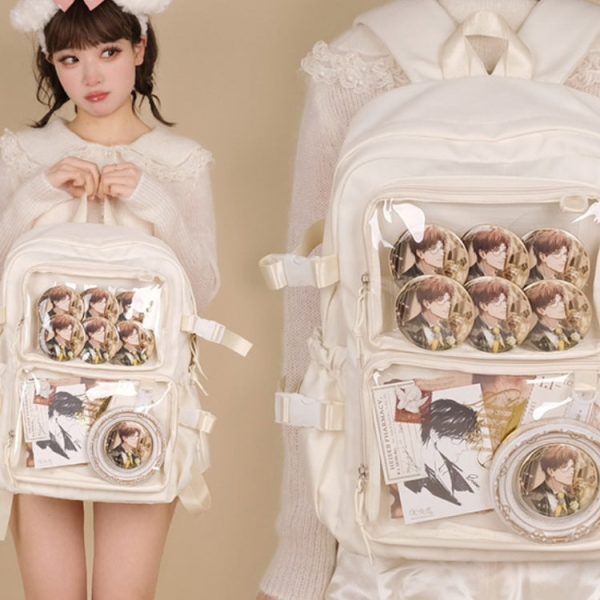Ita Backpack with Clear Window and Included Insert for Pin Display — ita backpack detail view