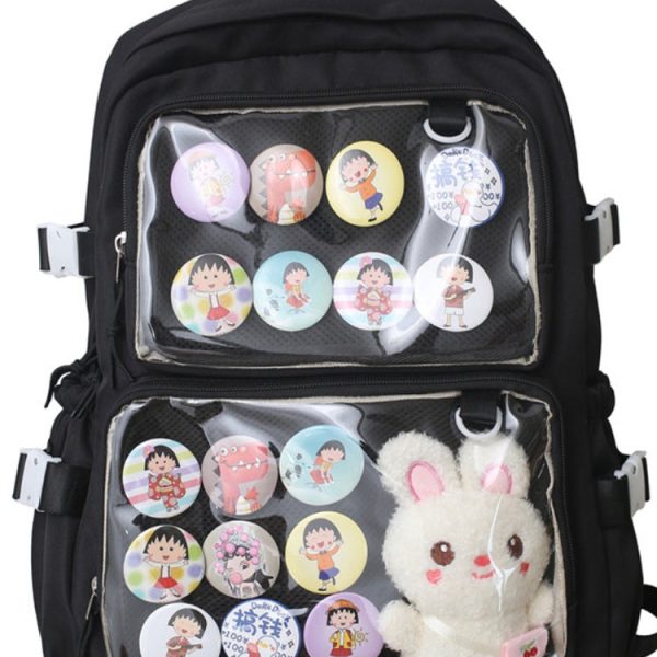 Ita Backpack with Clear Window and Included Insert for Pin Display — ita backpack detail view