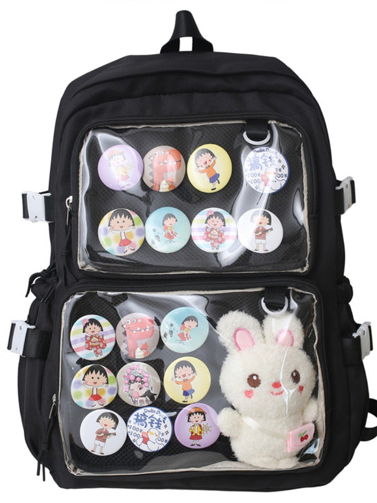 Ita Backpack with Clear Window and Included Insert for Pin Display Ita Backpack with Clear Window and Included Insert for Pin Display — ita backpack detail view