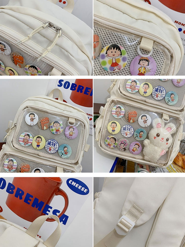 Ita Backpack with Clear Window and Included Insert for Pin Display Ita Backpack with Clear Window and Included Insert for Pin Display — ita backpack detail view