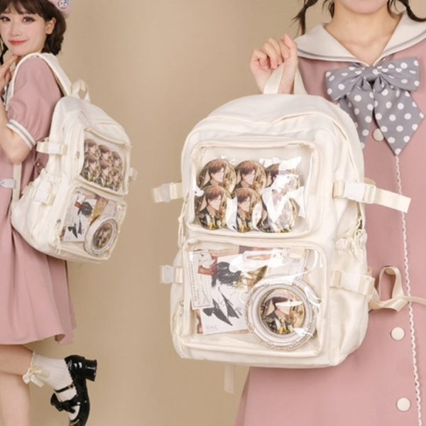 Ita Backpack with Clear Window and Included Insert for Pin Display — ita backpack detail view