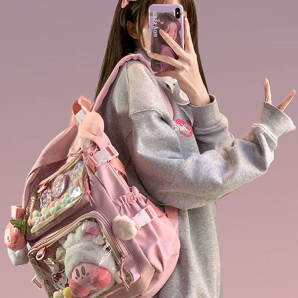 Ita Backpack with Clear Window and Included Insert for Pin Display — ita backpack with clear display window