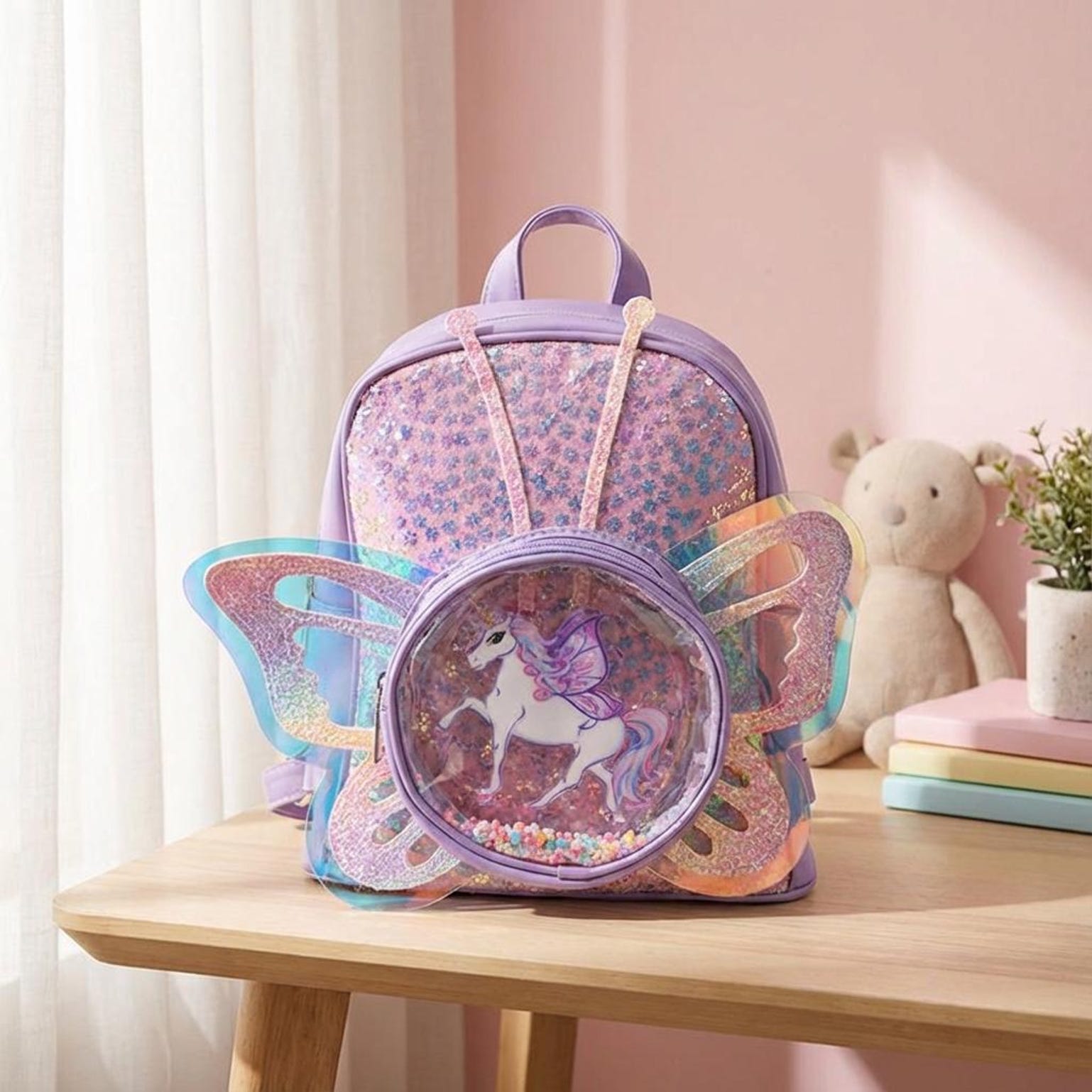 Ita Backpack with Clear Window for Photocards and Pins Ita Backpack with Clear Window for Photocards and Pins — ita backpack detail view