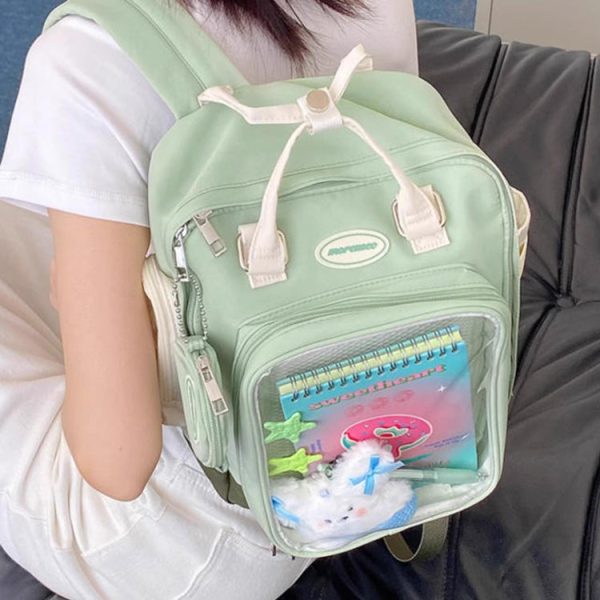 Ita Backpack with Clear Window for Plushies and Pins — ita backpack detail view